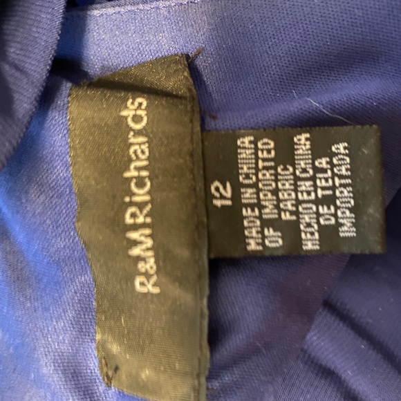 Blue Maxi Formal Dress with Beaded Waist Size 12 - Picture 2 of 3